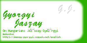gyorgyi jaszay business card